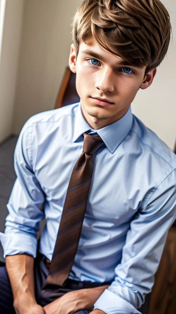 19 year old male wearing tie and button up


Physical Description: Brown colored hair and skinny build. 5"5 and 150 LB. Blue eyes. 

.