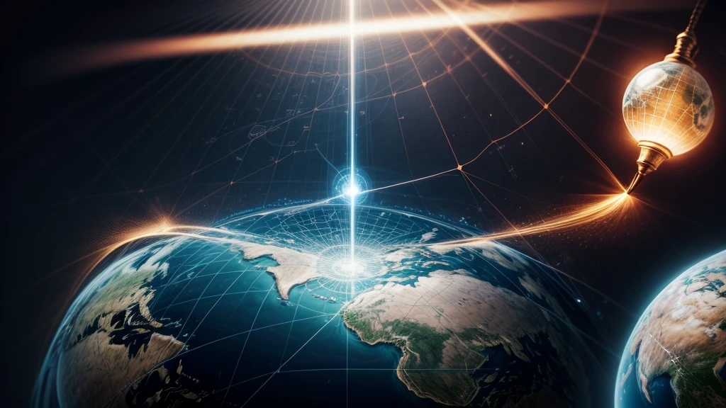 Global network,Map background,Multiple points connected,Virtual Light
