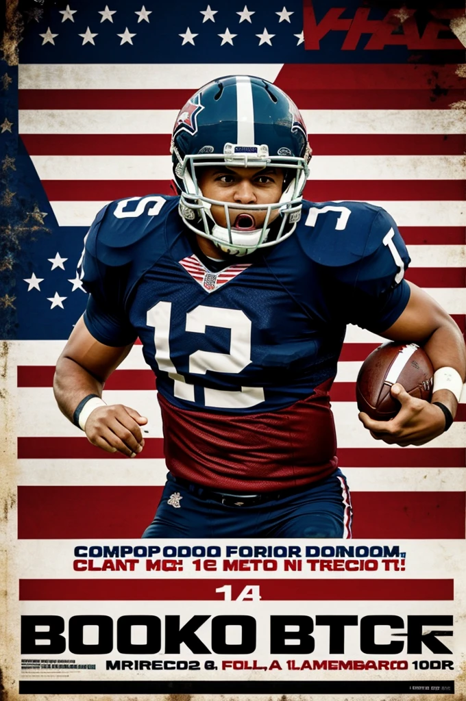American football promotional poster in Mexico, dated June 17 at 10 pm