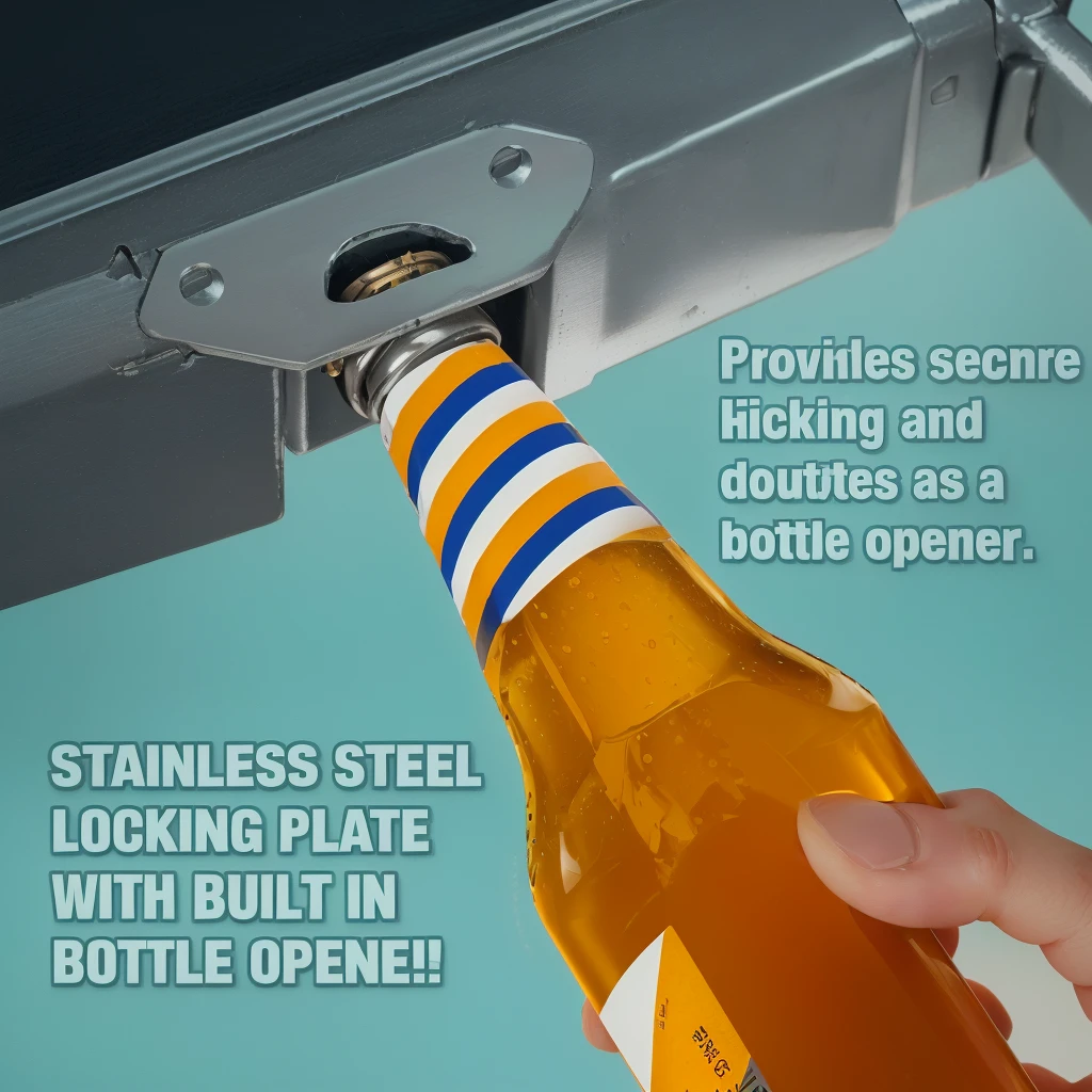 Someone is opening a bottle opener filled with beer, Stainless steel, Bottom Angle, top Angle View, Stainless steel, very Accurate and detailed, Near Angle, Details of the award, Clear detailed view, Firm gaze, Angle View, Stunning details, Interesting angles, Very detailed pictures, High angle close-up, Close-up angle, Accurate and detailed