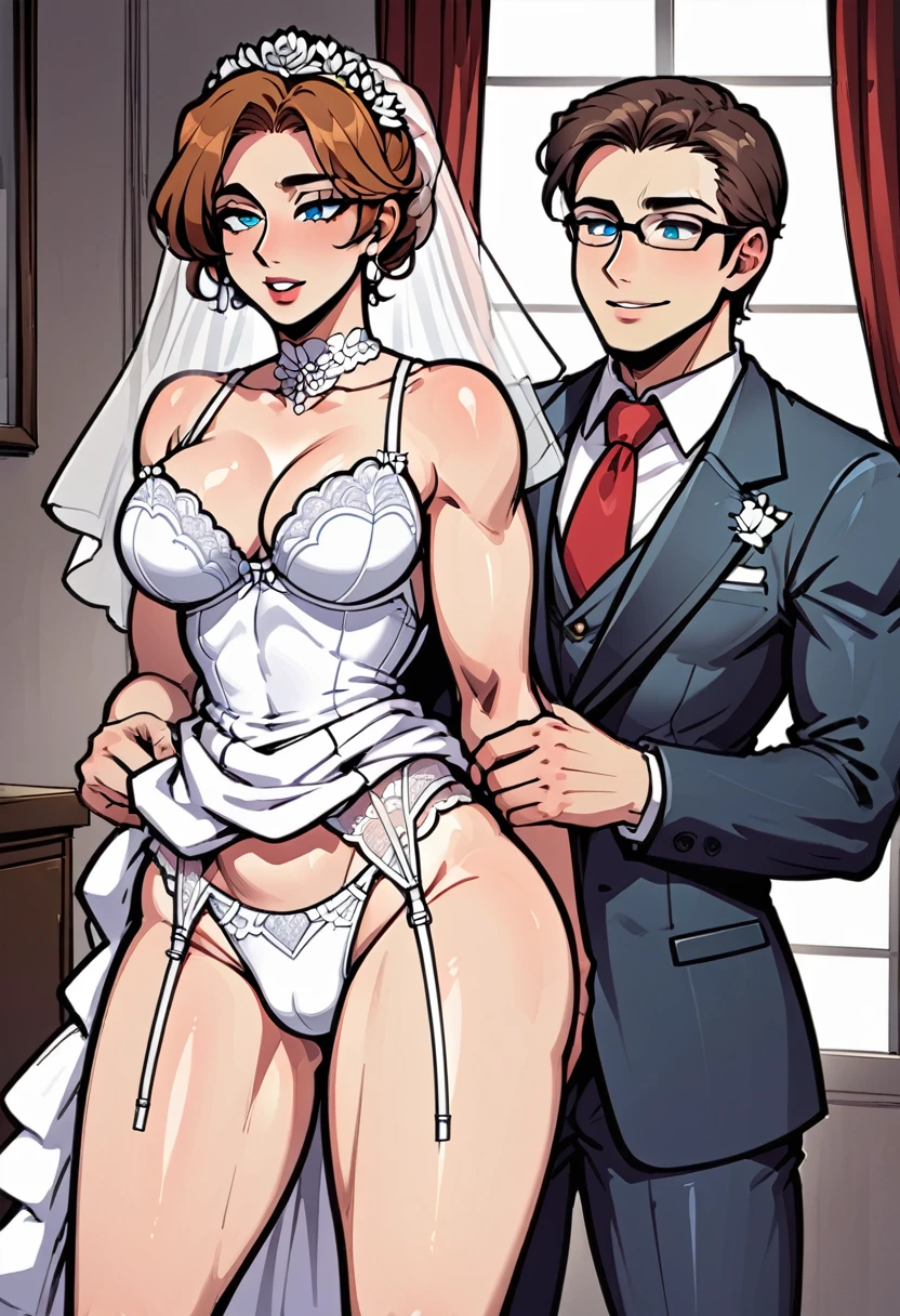 a father(he had been brainwashing by his secondson , crossdressing , bride of his secondson, wear sexy lingerie,has first night sex with his secondson ,He's made to forget all about being a father)