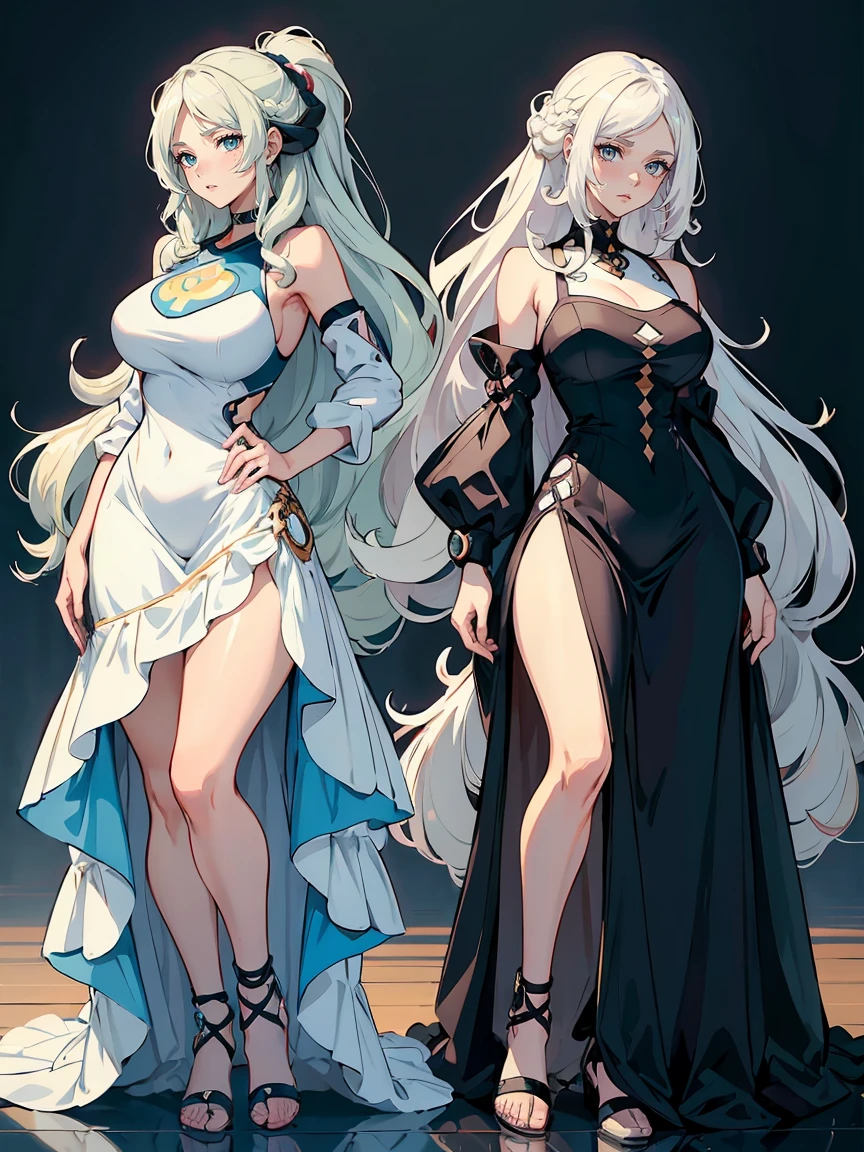 handsome mature woman,Long wavy white hair,Hyperresolution,accuracy,Detailed rendering,(Subtle facial image)(Image of fine hair)(topquality)(Masterpieces of masters)(High degree of completeness)(A sense of atmosphere)tmasterpiece,Super detailed and super detailed(half-body portrait)((Masterpiece, Highest quality)), Detailed face, CharacterDesignSheet, Full of details, Multiple poses and expressions, Highly detailed, Depth, Many parts,Beautiful,Extremely beautiful,High Balance, Natural light, drawn art style, white hair, curly hair down to ankles, ankle length hair, (((Ankle length hair))) (((thick hair))) (((pokemon trainer)))(((Pokemon gym leader))))(((Gym clothes)))(((Sporty outfit)))(((nO DRESS))) (((bAEBALL CAP)))(((Gym outfit)))(((Workout outfit)))(((Portrait)))(((Looking fierce)))(((Fierce expression)))