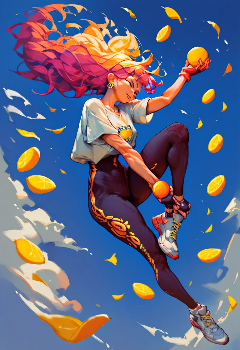 1girl, posing, micro bangs hair, style based on lemon, lemons floating in the air, score_9, score_8_up, score_7_up, score_6_up, score_5_up, score_4_up, rating_sfw, rating_acceptable, anime dark theme, low light, (Masterpiece:1.3) (best quality:1.2) (high quality:1.1), sfw
