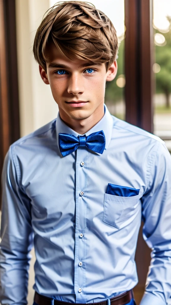 19 year old male wearing bow tie and button up


Physical Description: Brown colored hair and skinny build. 5"5 and 150 LB. Blue eyes. 

.