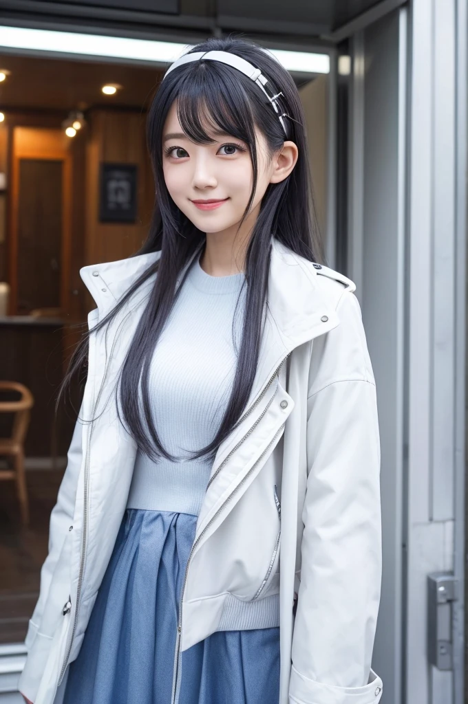 Aoi Takami is、A woman in her late 20s、Height: about 165cm。With a slender figure、I usually wear a white coat。but、Under his white coat he was wearing casual clothing with a futuristic design.、Ease of movement is also important。

Her hair is a bluish silver color.、Shoulder length。Always keep it a little fluffy、Her trademark hair accessory is a set of gear-shaped hairpins.。The eyes are clear blue、There&#39;s an intelligent spark in your eyes。Sometimes I wear glasses、This is actually a digital device.、It is used to display and analyze information.。

The face is gentle、It has a somewhat friendly atmosphere。Always smiling、She&#39;s like an older sister to lend a hand when you&#39;re in trouble.。As an accessory、The unique feature is that small tools are used as pendants.、いつbutどこbut発明や修理ができるようにしているんだ。

Aoi&#39;s voice is a little higher and brighter.、I feel energized when I talk to you。He usually works in a futuristic city laboratory creating new gadgets.、I help people in need.。