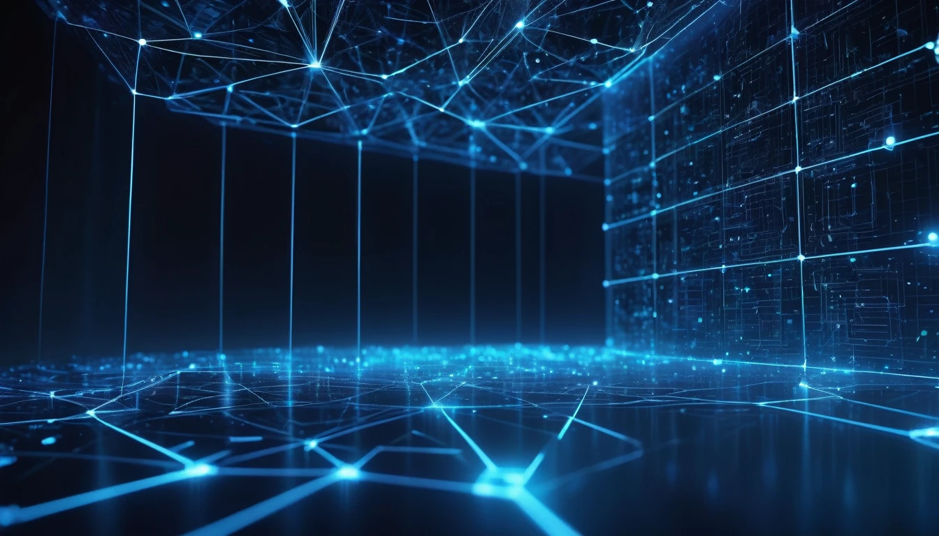 Data exchange,Close up of blue light in a dark room, One side has little content,On one side is rich,network background, Digital Background, Game Background, Glowing thin blue line, HD Background, amazing blue background theme, large networkarrays data holograms, Futuristic Background, data holograms, network space, Endless collaboration with artificial intelligence, Abstract art representing data, Quantum Technology, The art of math, The art of math, network