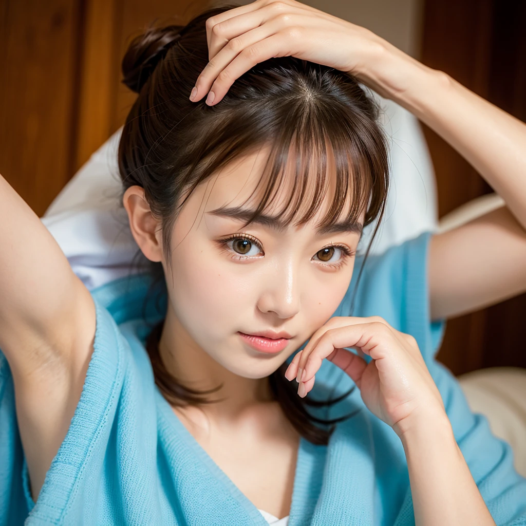 ((Highest quality)), ((masterpiece)), (detailed), One girl, clear，Perfect Skin，Korean，Clothing of Japan people，A woman receiving beauty treatment