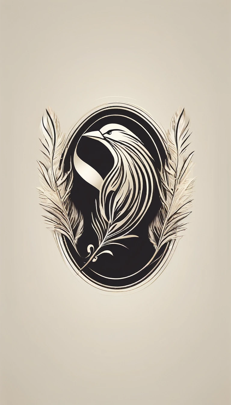 Create a poetic, unique symbol for a film production company based on stories and music. The logo should be a boy guitarist, A storyteller fantasy bird and a dreamy feather. Minimalist symbol design and icon design of a boy and a feather, or a feather bird. The logo should be simple, memorable, timeless, and versatile, working well in both print and digital formats. It should also subtly hint at the musical aspect of your brand. The logo should be simple, memorable, timeless, and versatile, working well in both print and digital formats. It should also subtly hint at the musical aspect of the brand.