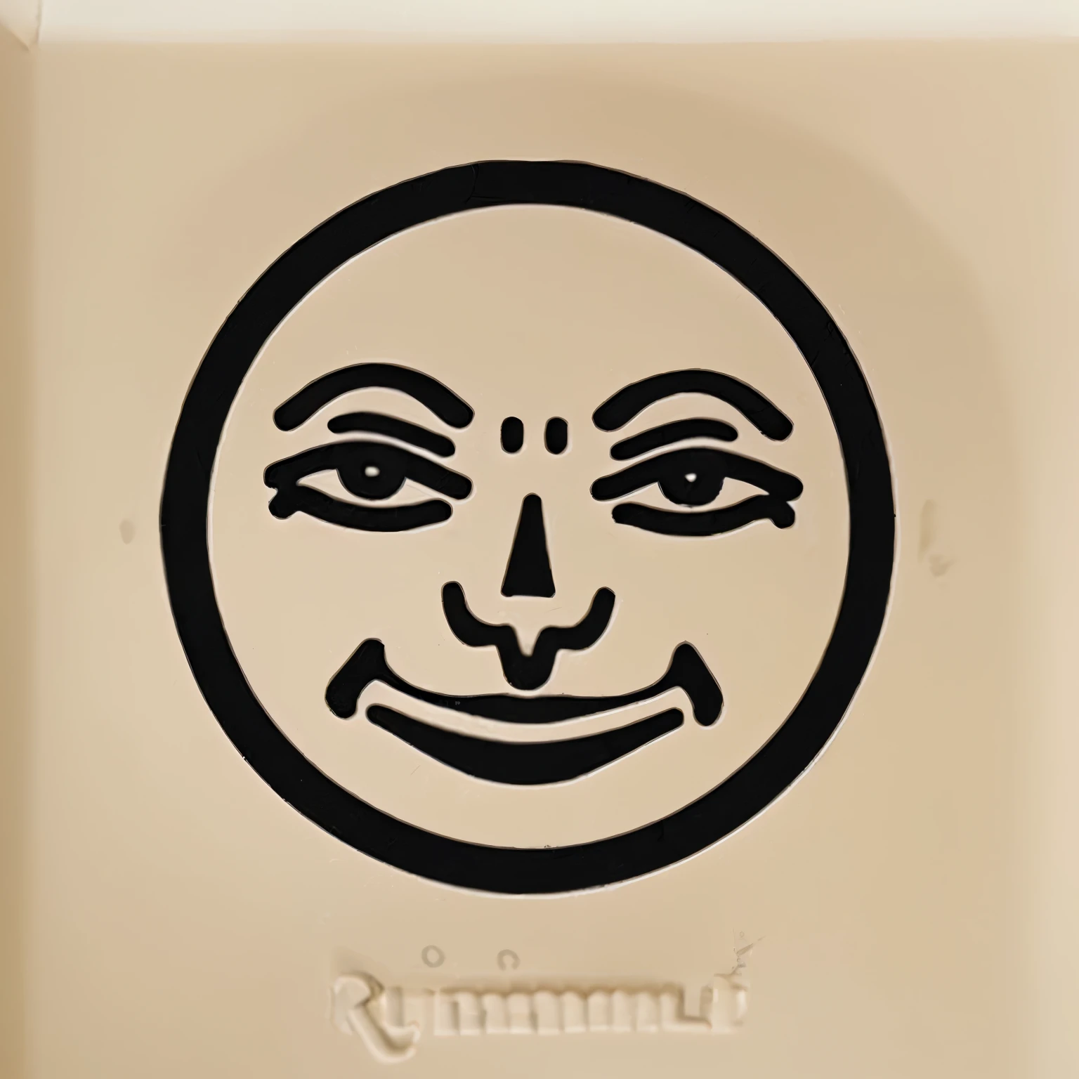 This rummikub joker with a minimalist black LINE illustration of a climbing 8 knot