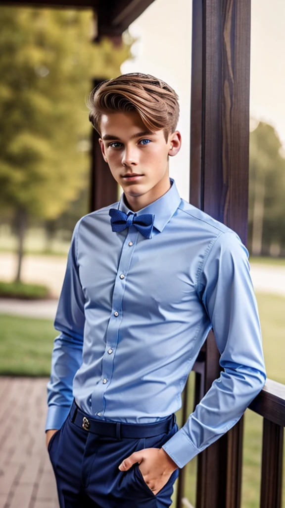 19 year old male wearing bow tie and button up


Physical Description: Brown colored hair and skinny build. 5"5 and 150 LB. Blue eyes. 

.