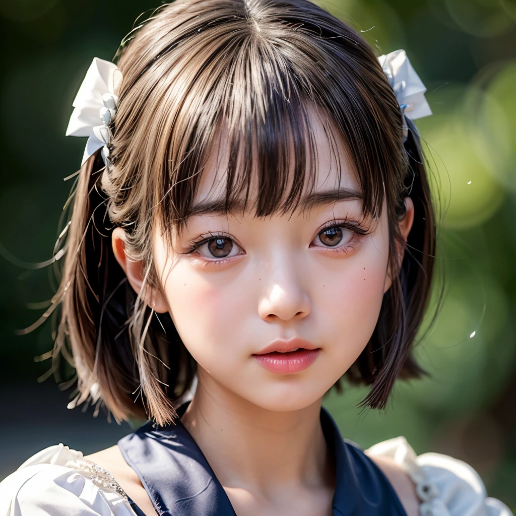 NSFW, 8k, High-level, absurd, masterpiece, best quality, primitive, very detailed CG, very detailed wallpaper, perfect lighting, Extremely detailed (((The personifying " Setsuko Hara " as a Little Girl))), MysticSight, Tyndall effect, Tyndall scattering, Studio gray background with (many Dazzling RainbowColor particles BokeH:1.28), (RoundlyButts, ThighGap), (Exposed:0.4), (Assfocus with looking ahead), BREAK (NOGIZAKA face variations) Extremely Detailed very KAWAII face variations, perfect anatomy, Childish, captivating gaze, elaborate detailed Eyes with (sparkling highlights:1.28), long eyelashes、Glossy RED Lips with beautiful details, Coquettish tongue, Rosy cheeks, Radiant PearlSkin with clear transparency . { (Dynamic LifeLike expressions:1.4) | :d) }, (large eyes:-1) .