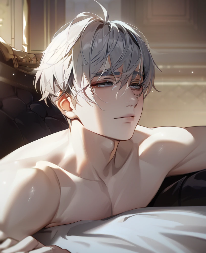 One boy, alone, (masterpiece, super high quality, High resolution, 8k, complicated: 1.2), (Detailed face:1.2), good looking, Young Korean Man ,White skin, double eyelid , Detailed skin, One boy, ((Realistic)), Men&#39;s Center, ((Realistic)), ((青White skin)), , piece, good looking,One boy, Orange Hair,Nakahara Chuuya,Long Hair,Have, Grey Eyes, choker, Deep Eyes,Best, View your viewers, smile, Fedora, Jacket on shoulders, (masterpiece), (Highest quality:1),