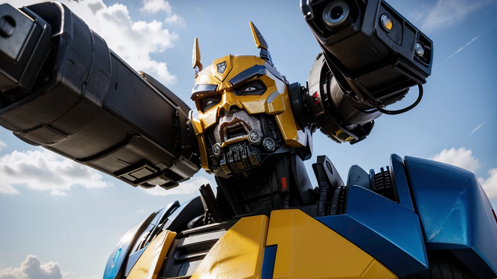 create 3D wallpaper, autobots character transformer, optimus prime, bumble bee, super realistic, best quality, high res, 16K