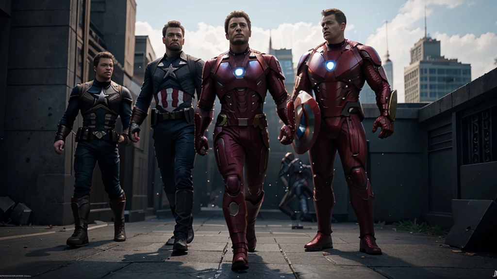 create 3D wallpaper, avengers all character like the movie avengers, super realistic, best quality, high res, 16K