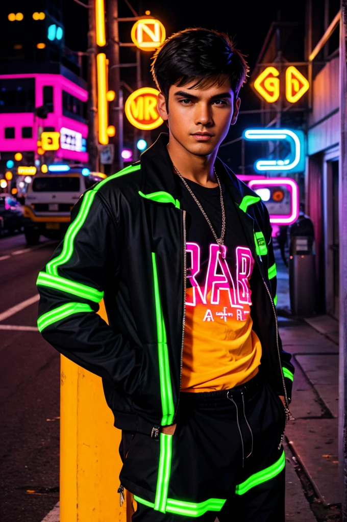 Neon attitude boy