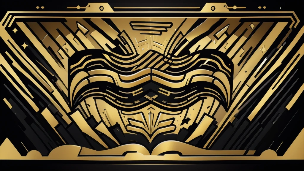 Black and gold wavy luxury background