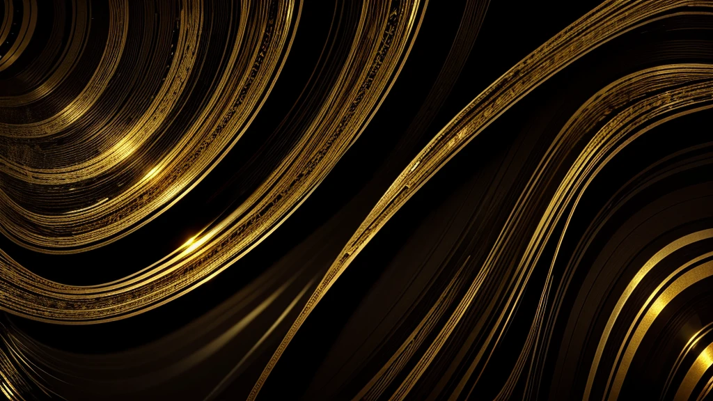 Black and gold wavy luxury background