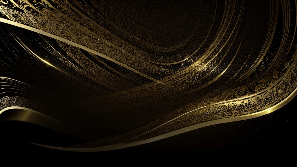 Black and gold wavy luxury background