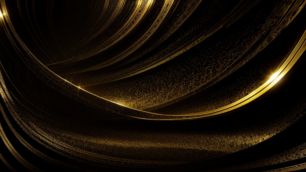 Black and gold wavy luxury background