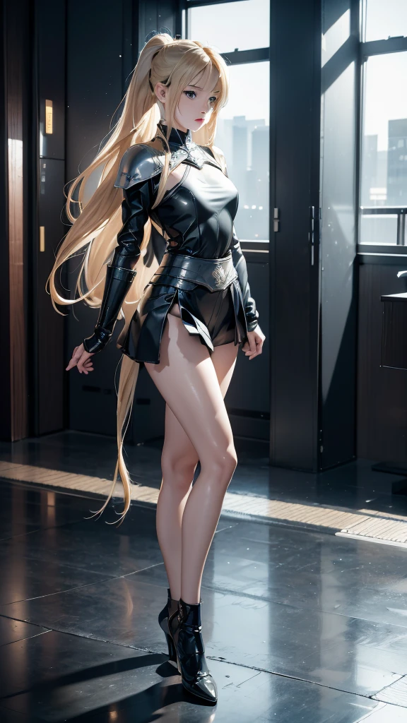 (full body:1.5)，(1girl:1.3),(view the viewer:1.4)，(??????? correct:1.4),(Opaque pantyhose and pointed thick heels :1.3),(Dancing in the hospital:1.2),(Wearing a Medieval golden polished plate armor:1.2),(Extra Long blonde Hair:1.2),(Accurate and perfect face:1.3),(Long legs and big feet:1.3),hyper HD, Ray traching, reflective light， structurally correct, Award-Awarded, high detail, lighten shade contrast, Face lighting ，cinematic lighting, masterpiece, super detailing, high quality, high detail, best quality, 16k，High contrast,