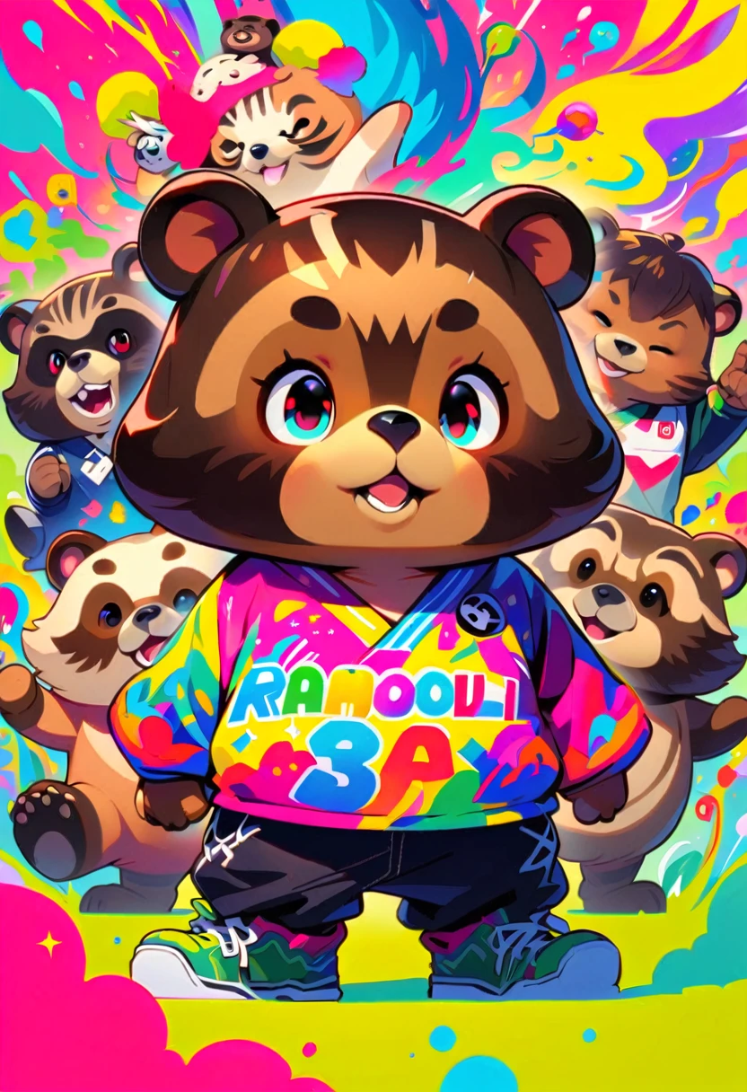 Style 5,Tanuki Man,colorful、The model is a raccoon dog