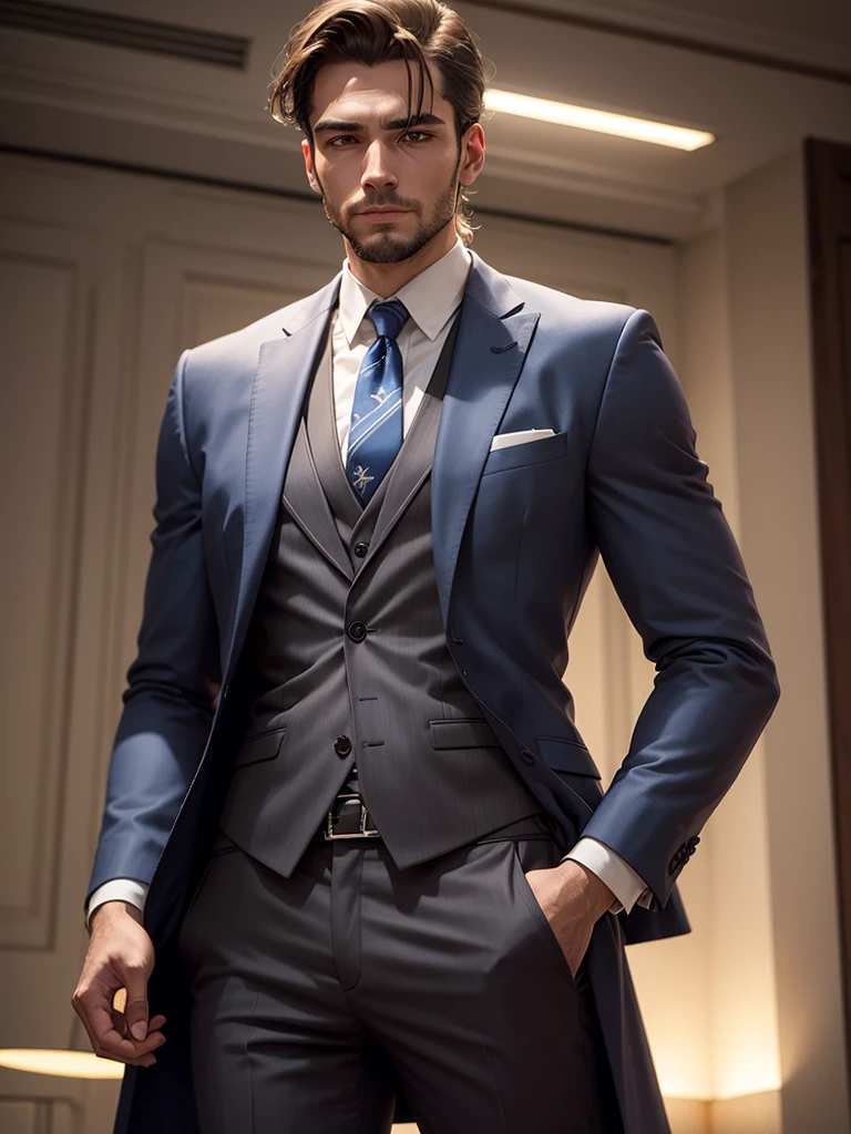 A civilized man on suit, great lighting