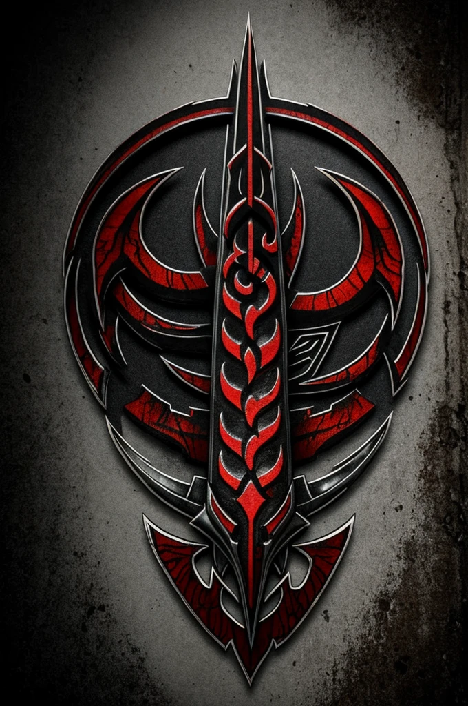 Dragon claw tattoo with a symbol of doom