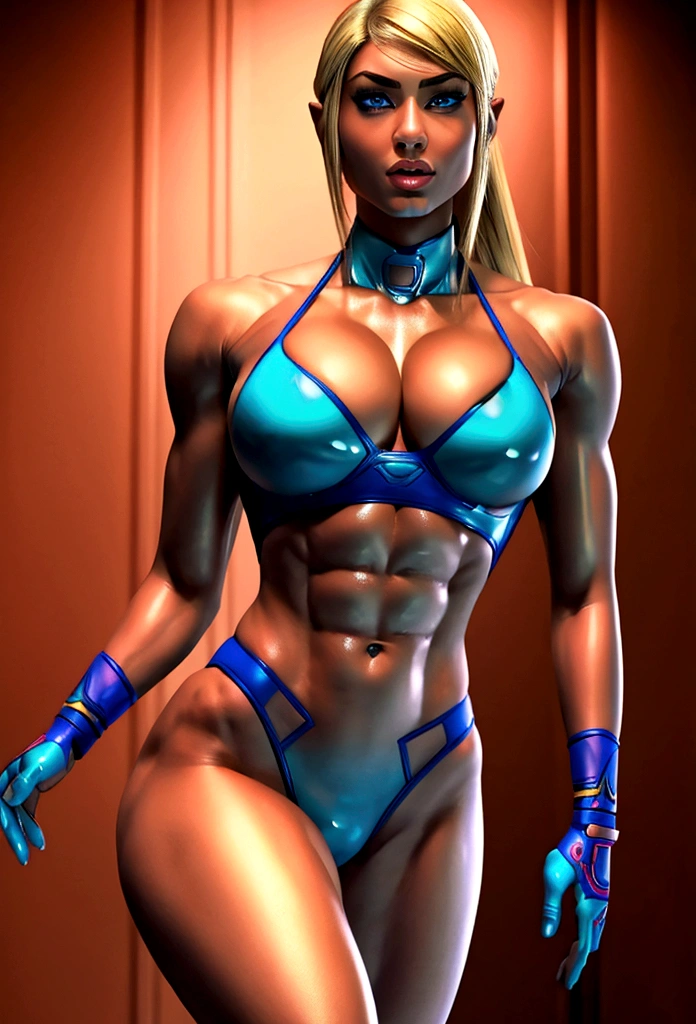sexy samus amran woman sixpack abs 