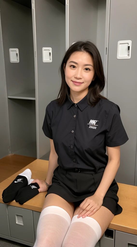 A 19-year-old woman in a white nurse uniform sits with her legs apart、Revealing black panties。nurse EO H15,Wearing short black knee-length socks、Wearing nurse clothes、nurse、nurse Girl wearing high heels、Wear black knee-length socks、Wearing black knee-high socks、Sitting in black high heels、Wearing a pink blouse、run-6500-v1.1, (RAW Photos : 1.2), (Realistic), (Genuine: 1.4). 1 girl, Perfect Anatomy, 36 years old. Looking into the camera. White socks are beautiful, Medium Long Hair, Plaid vest, ((Change clothes in the locker room: 1.3) ).
(Trying on some ultra-realistic black socks : The socks have the NIKE logo on them.:
1.2), (High heels), (Business services), Asian Eyes Ella, Wearing nice white socks.
She is wearing white Nike socks that go up to her knees like loose socks., Highlighted with white knee-length socks featuring the Nike logo, Black Nike logo on socks, The socks always have one black NIKE logo visible, and there are two pairs of socks on each foot..