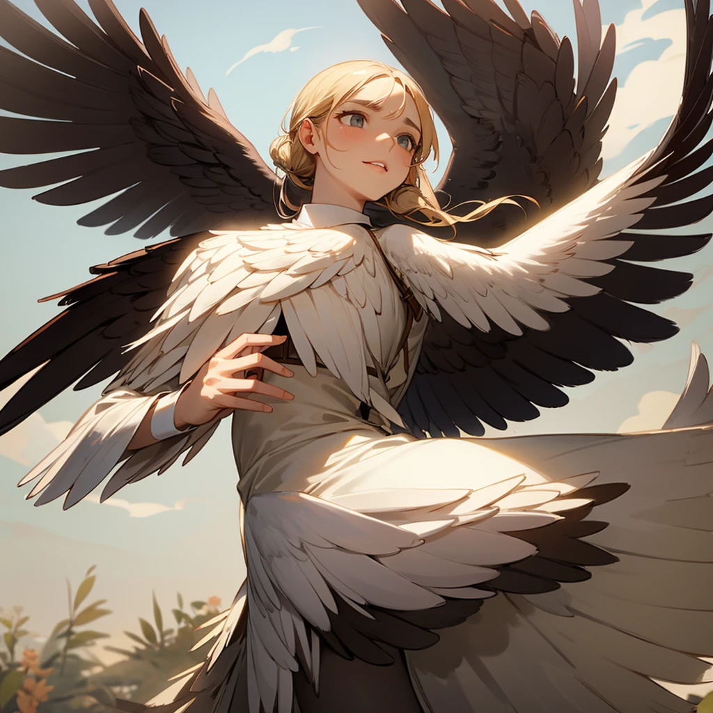 a girl with eagle wings 