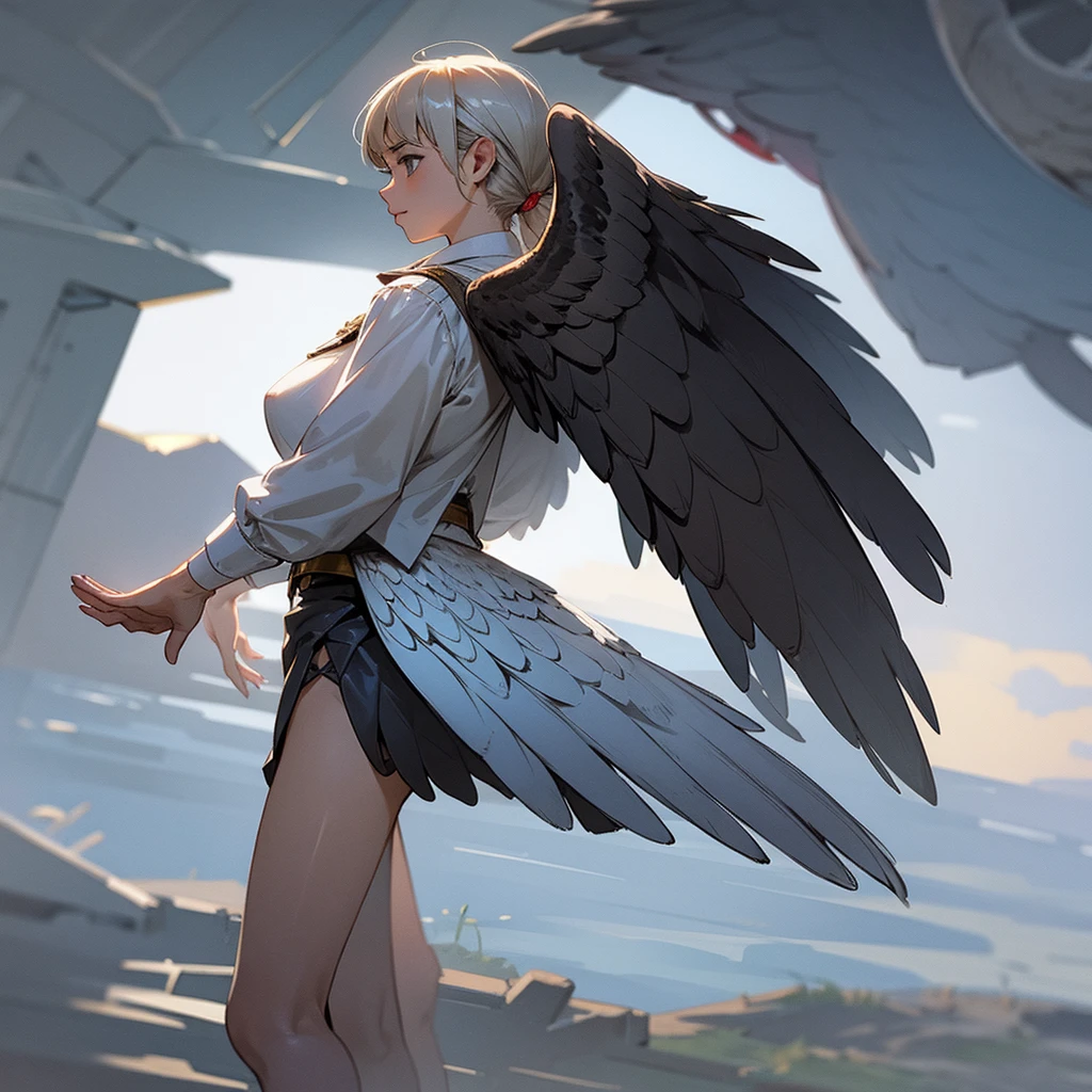 a girl with eagle wings