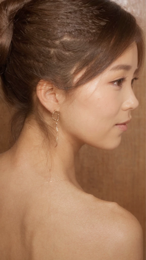 1 Female, asian, hair tied in ponytail