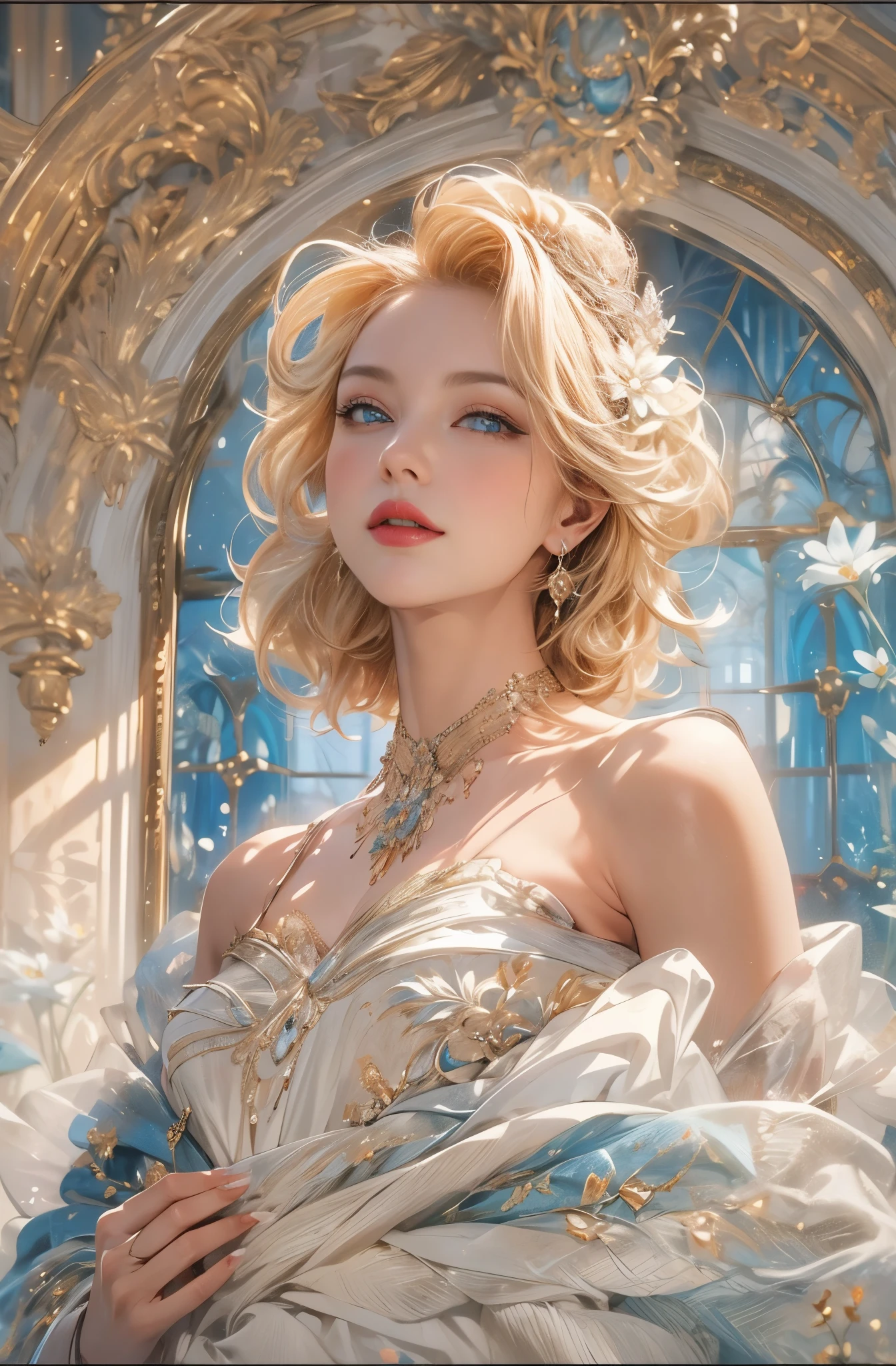 (masterpiece:1.3), (8k, Realistic, RAW Photos, Best image quality: 1.4), Fair-skinned fairy woman、short hair、Cleavage:2.0、Highly detailed face、Attention to detail、double eyelid、Sharp focus:1.2、Beautiful woman:1.4、Highest quality、masterpiece、Ultra-high resolution、(Realistic:1.4)、Highly detailed and professionally lit smiles、カーネ・グリフィスを彷彿andさせる非常に詳細な線画, (Donald ?????'clown:1.7), (balloon:1.4), With the power of Vadim Kassim'大胆な色彩and質感, Light and airy, Like the works of Carl Larsson, dark background, dark, evil, fire, パスカル・ブランシュ風の超Realisticなキャラクター, pastel, Grace, Draandic lighting, Expressive camera angles, and, Concept Art, amusement park, masterpiece