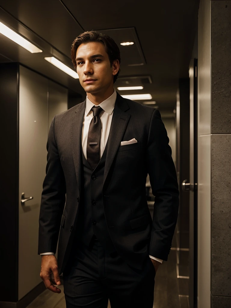 A civilized man on suit, great lighting