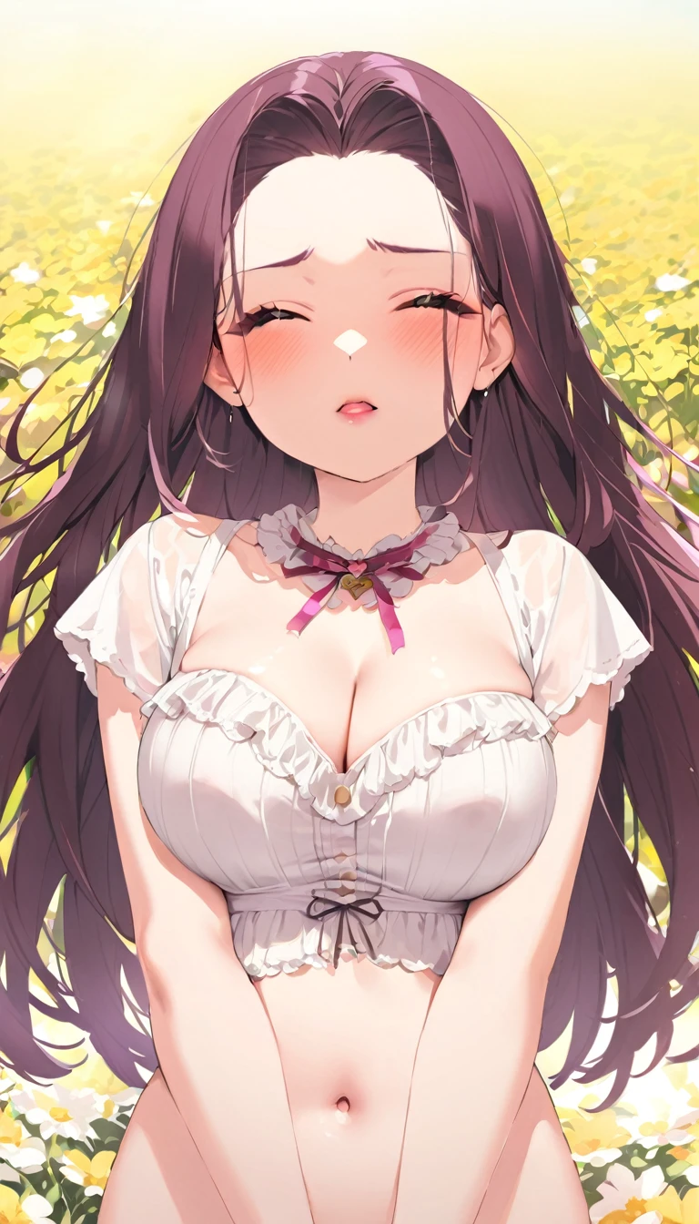 {{{{{16k,Ultra High-resolution realistic romantic Leaked photos of a bare neat virgin girl with her own swaying huge tits as pretty as a actress with white ribbons, She's in sunny glass field, she is so ashamed, so embarrassed, so humiliated, The way she embarrassed herself is adorable, The more shy she is, the smaller and cuter her face becomes}}}}},{{Extremely detailed}},{{{{{dye her cheeks flush and integrated her face pretty small, thick lips, Enchanting thick gross idol's Lips}}}}},{{{{{the best glossy bang neat long, voluminous hair}}}}},{{{{{the more her bodyline and transform into a pretty girl, her bare bodyline and weist are more and more curvier and softly, Injecting her with hormones to make her body, eyes, hair, body lines neat, All her shame turns to purity, and as she moans with a neat look on her face}}}}},{{{{{The more shy she gets, the more her tits droop and the droopier they get, and that's even more embarrassing}}}}},{{{{{She's given hormones that make her even more embarrassed, so embarrassed that she cowered and unable to control the sexual voice that comes out on its own, couldn't even open her eyes, When she climaxed with a lewd voice, which is unthinkable from her usual purity, she became a masturbator, but she is purity to masturbation and masturbates prettily while thinking about the person she loves, but her tits are out of shape, turn into her bad shape tits}}}}}