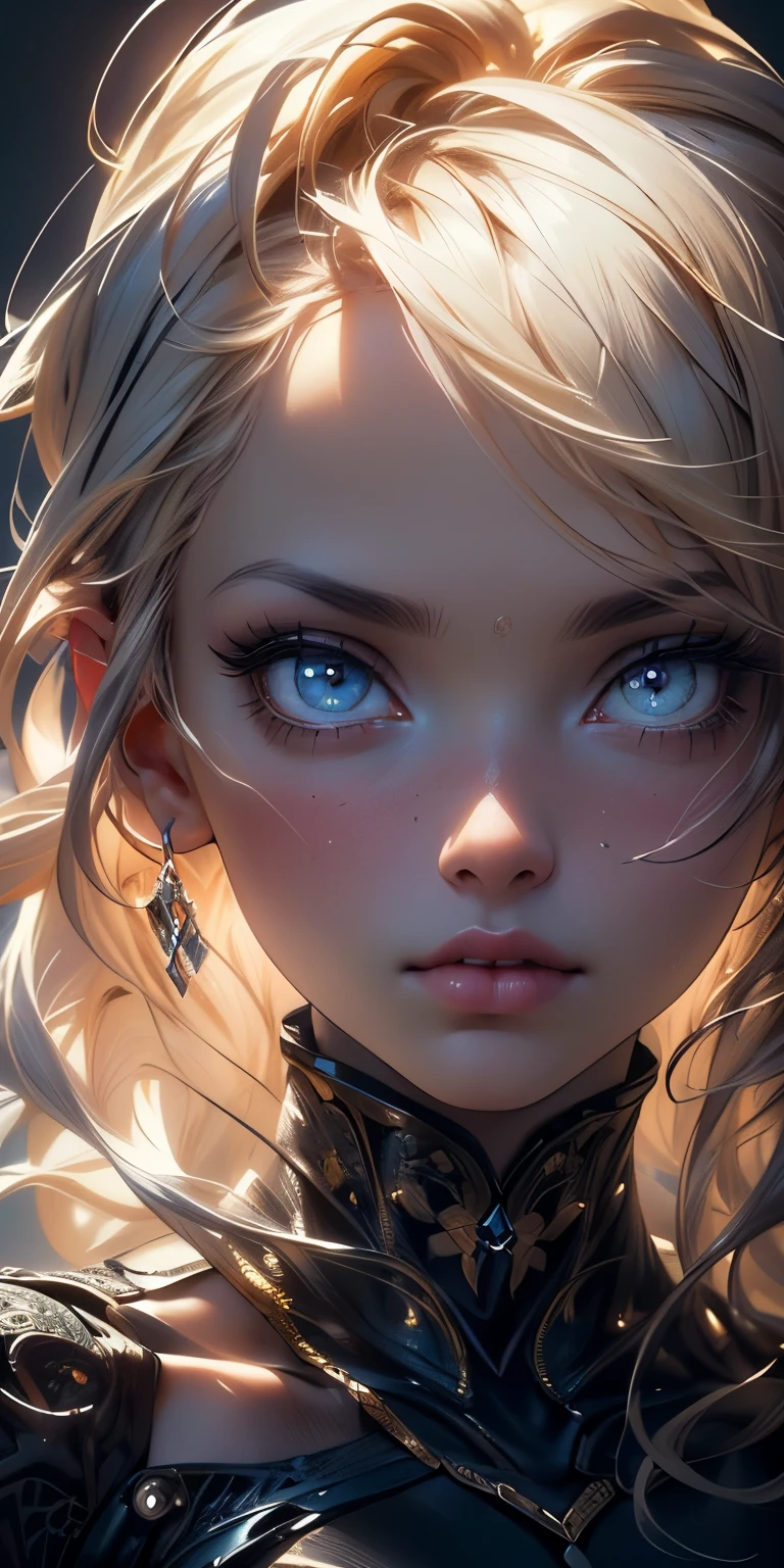 (1 girl, beautiful detailed eyes, beautiful detailed lips, extremely detailed eyes and face, long eyelashes, intricate fractal patterns, masterpiece, best quality, 8k, hyperrealistic, photorealistic, vibrant colors, dramatic lighting, cinematic composition, ethereal, otherworldly)