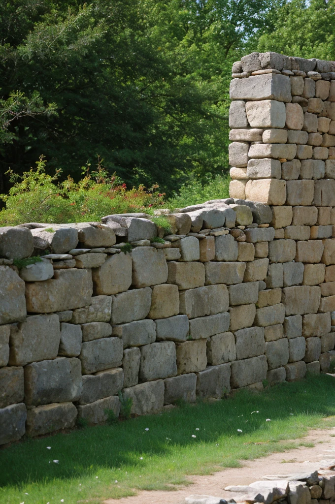 Broken stone wall