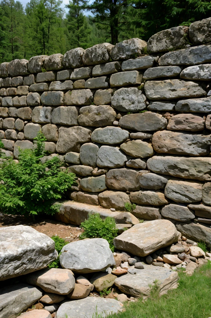 Broken stone wall