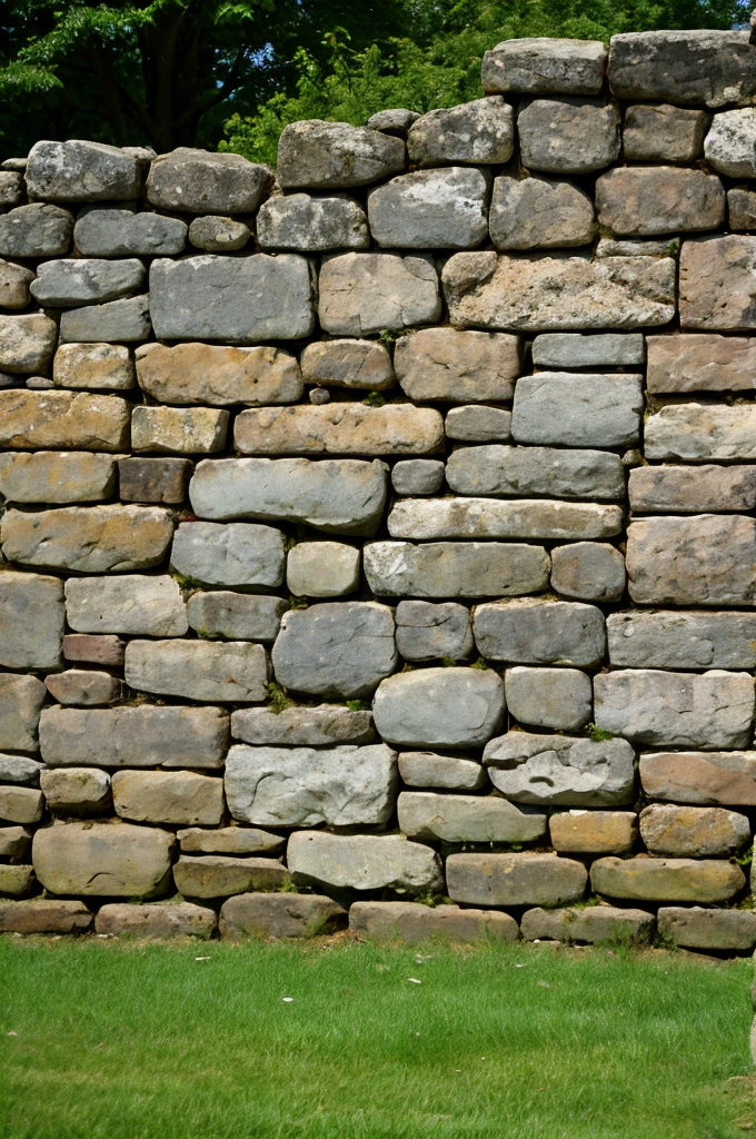 Broken stone wall
