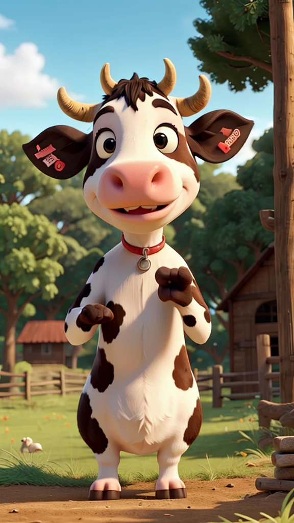 Hey! This cow is ruining my crops. I have to catch it."