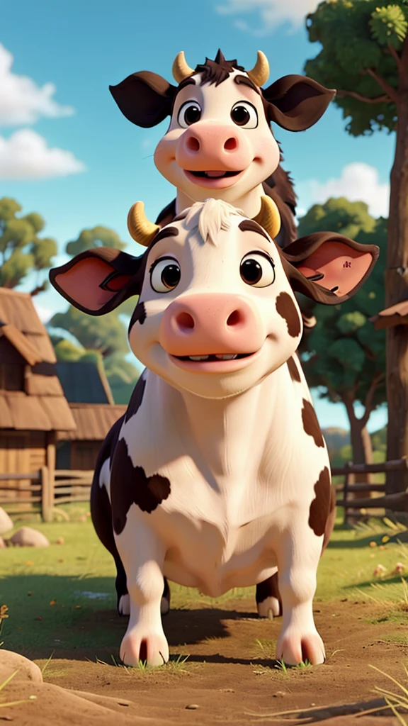 Hey! This cow is ruining my crop.