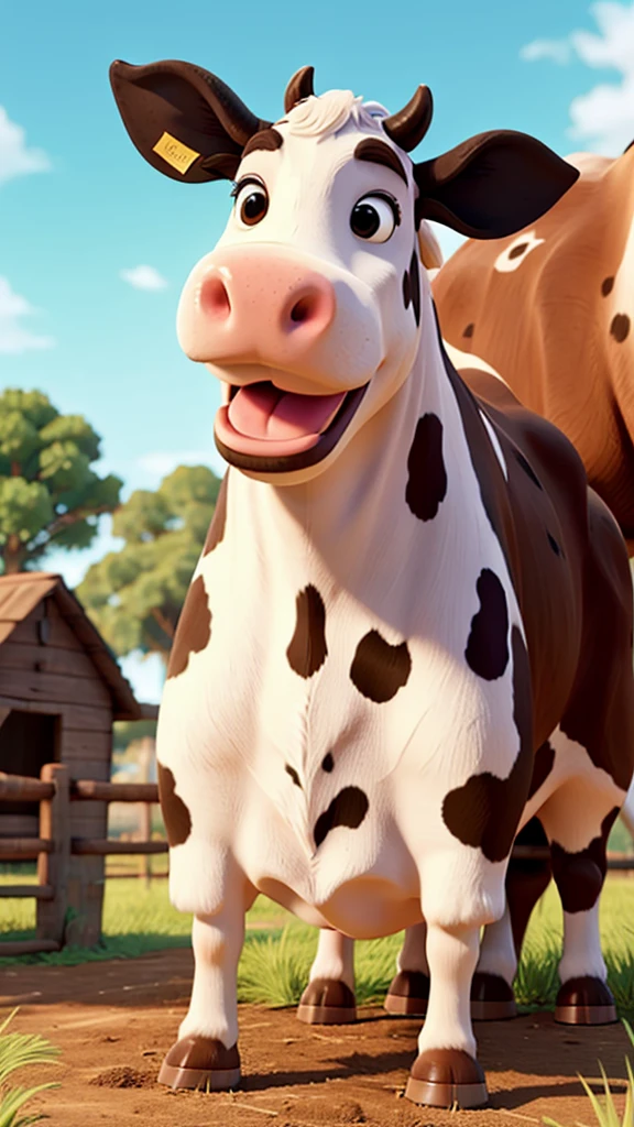 Hey! This cow is ruining my crop.