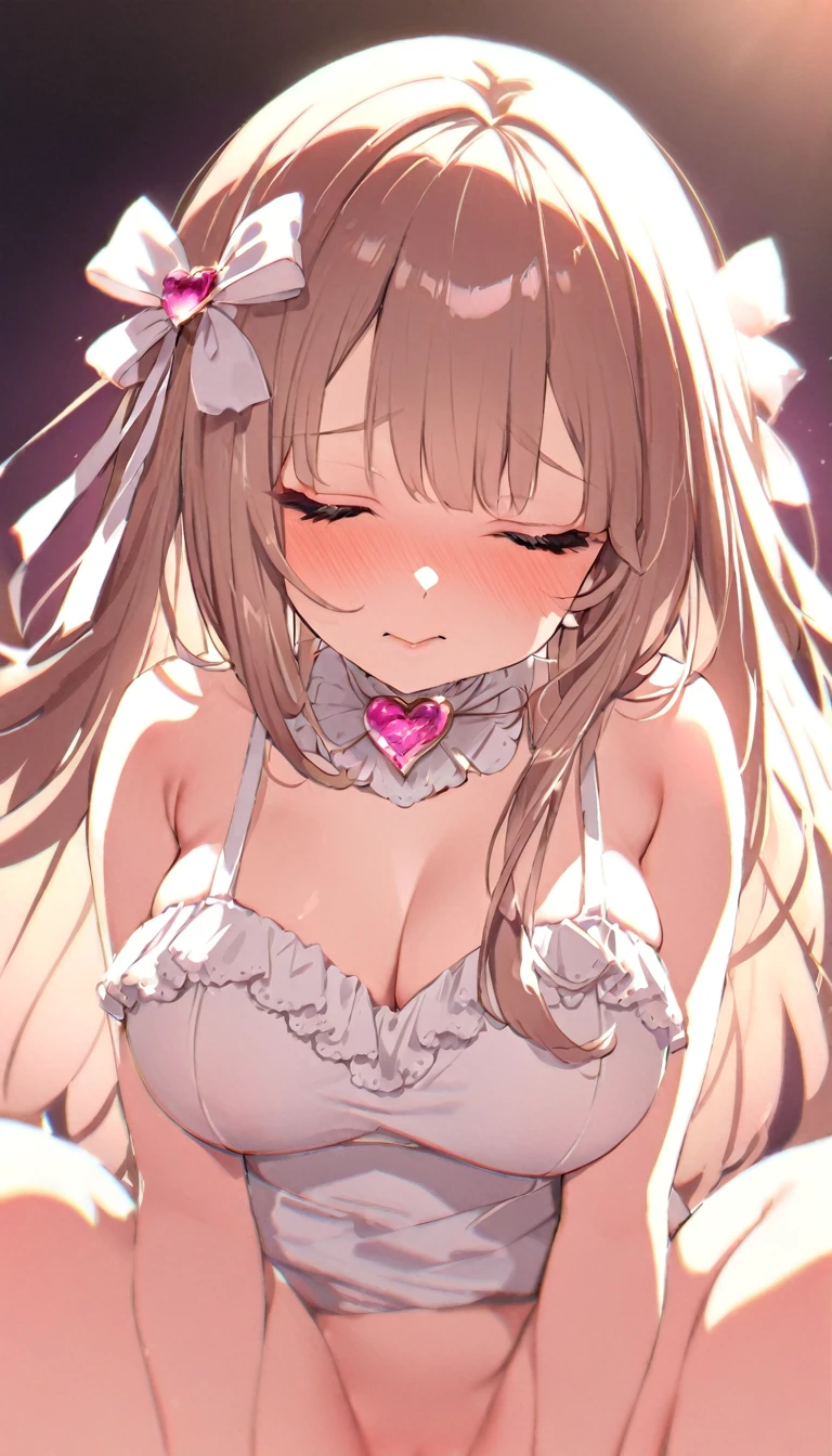 {{{{{16k,Ultra High-resolution realistic romantic Leaked photos of a bare neat virgin girl with her own swaying huge tits as pretty as a actress with white ribbons, She's in sunny glass field, she is so ashamed, so embarrassed, so humiliated, The way she embarrassed herself is adorable, The more shy she is, the smaller and cuter her face becomes}}}}},{{Extremely detailed}},{{{{{dye her cheeks flush and integrated her face pretty small, thick lips, Enchanting thick gross idol's Lips}}}}},{{{{{the best glossy bang neat long, voluminous hair}}}}},{{{{{the more her bodyline and transform into a pretty girl, her bare bodyline and weist are more and more curvier and softly, Injecting her with hormones to make her body, eyes, hair, body lines neat, All her shame turns to purity, and as she moans with a neat look on her face}}}}},{{{{{The more shy she gets, the more her tits droop and the droopier they get, and that's even more embarrassing}}}}},{{{{{She's given hormones that make her even more embarrassed, so embarrassed that she cowered and unable to control the sexual voice that comes out on its own, couldn't even open her eyes, When she climaxed with a lewd voice, which is unthinkable from her usual purity, she became a masturbator, but she is purity to masturbation and masturbates prettily while thinking about the person she loves and detailed description of her innocent fingers entering her innocent pussy, but her tits are out of shape, turn into her bad shape tits}}}}}