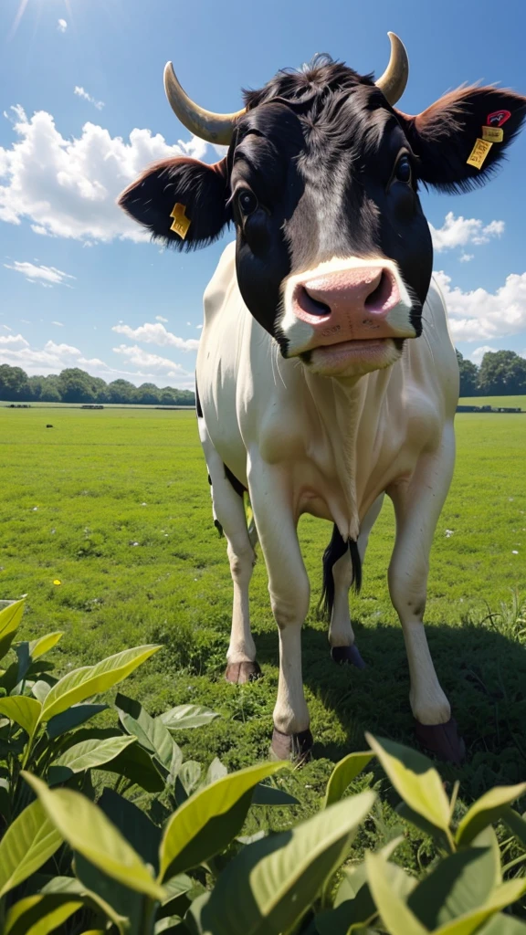Hey! This cow is ruining my crop.