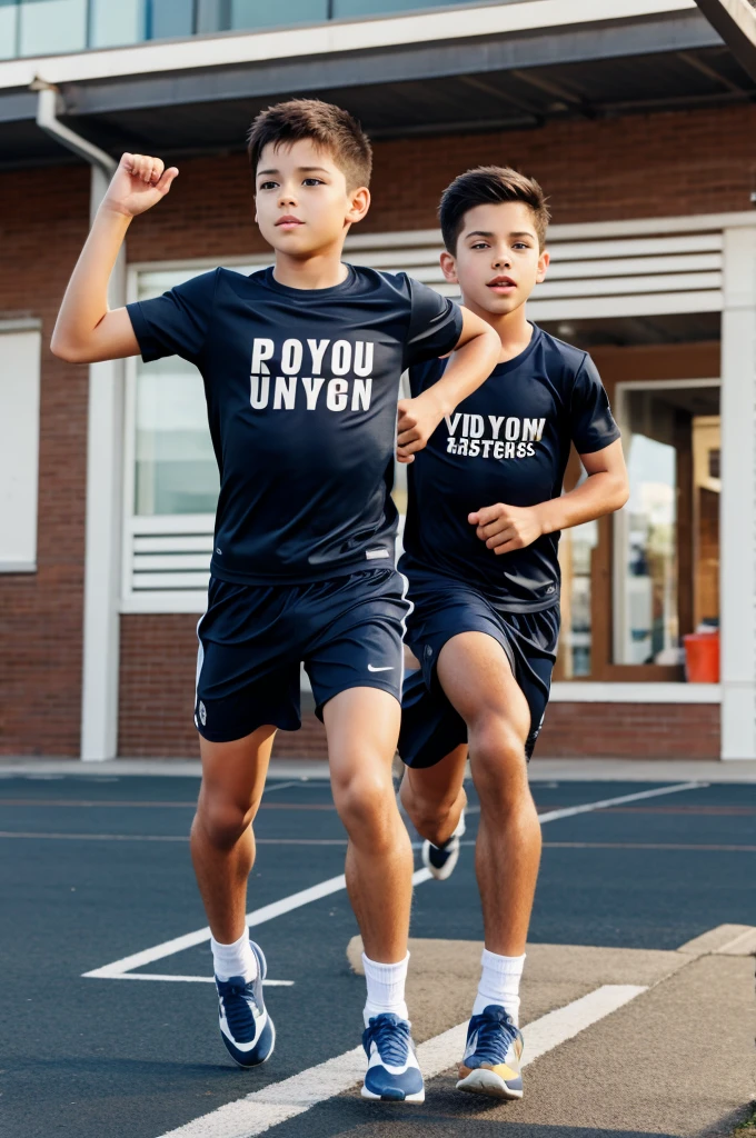Boys are running