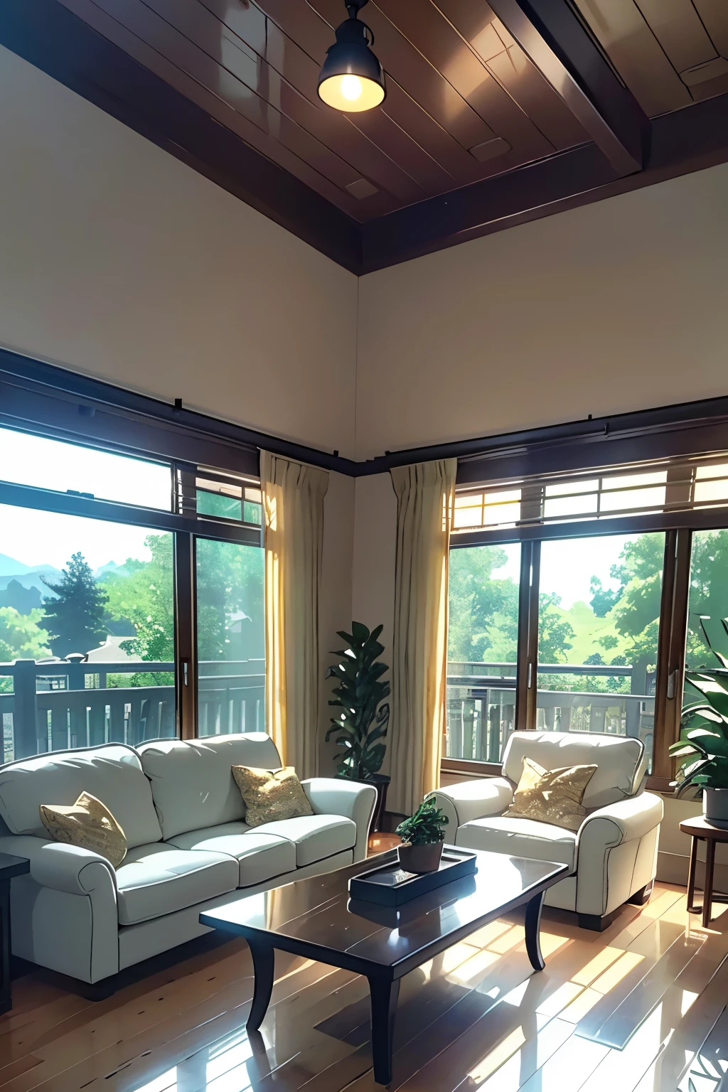 (Masterpiece, Country Style Living Room)
(High Quality, Retro White Ceiling)
(Natural Light, Dynamic Lighting)
(L-Shaped Fabric Sofa with Textured Pattern, Long Table with Coffee Accents)
(Wooden Floor, Polished and Radiant)
(TV Wall with Wooden Framing and High-Definition Screen)
(Audio-Visual Equipment, Hidden in Sleek Cabinets)
(One Floor-to-Ceiling Window, adorned with Potted Plants and Decorative Blinds)
(Natural Materials and Textures, Throughout the Room)
(High-Resolution,