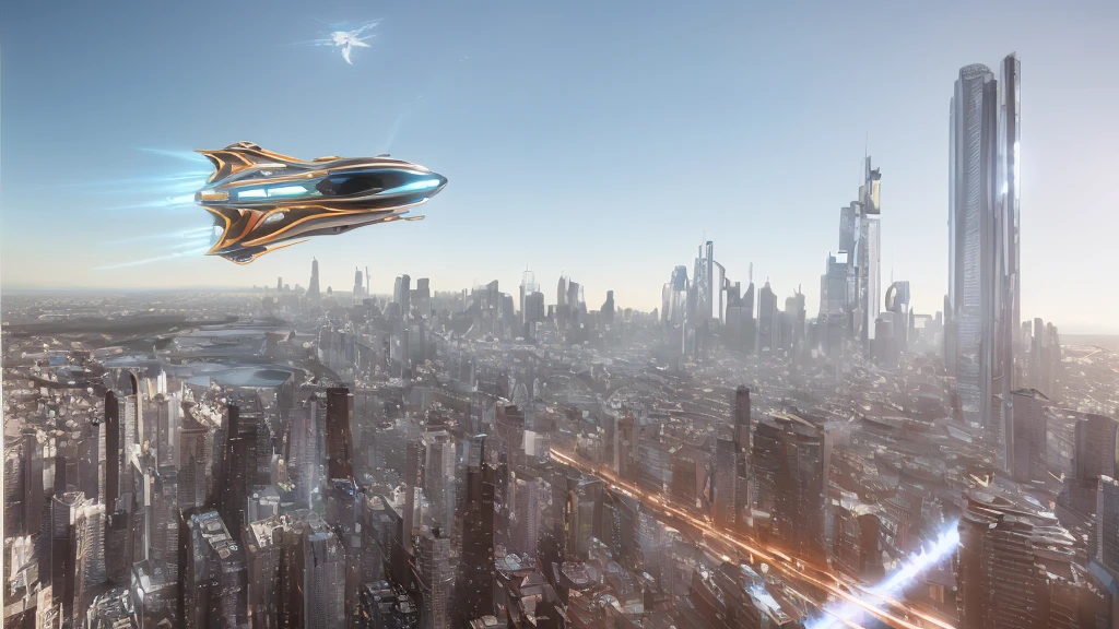 Flashy but futuristic (Apartment:1.3) Arcop Area 18, SF, In the style of Star Citizen, housing, tobacco, ((masterpiece)), photograph, Hyperrealism, Highest quality, Nice views, RTTX 10.0, Volumetric lighting, pathtracing, Flying the 4K and Origin 100i (outside:1.1)