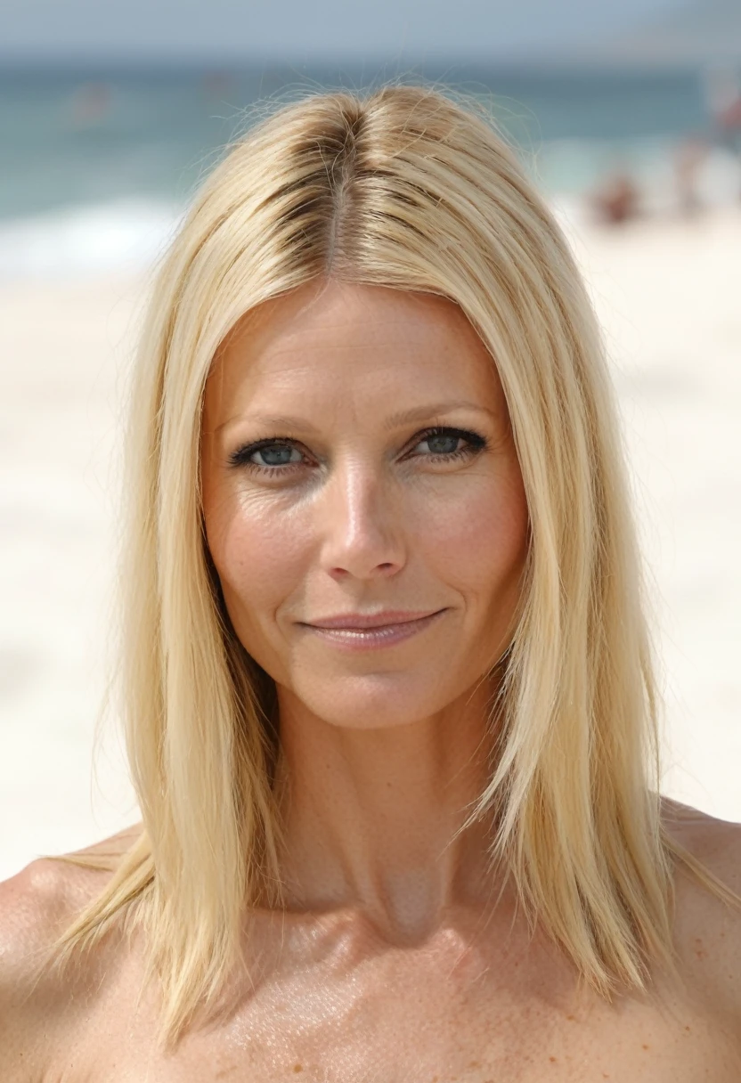 high quality celebrity Erotic photo ( Ohwx woman, Gwyneth Paltrow , beach side , photorealistic ,blonde hair, seductive smile, 40 yo old, exhausted expression , incredibly sexy photograph , celebrity , random click, woman , full body photograph , nude,laying on ground, naked) , sexualized move, erotic angles, sweaty flat breast , celebrity erotic photograph , shiny sweaty skin, on beach, celebrity, female, woman, hollywood actress , ( natural lights, depth of field, ultra detailed face , insanely detailed skin texture, hyper detailed features )