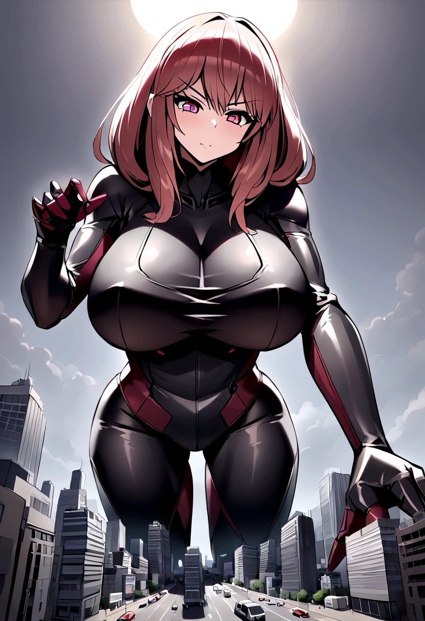 woman big tits samus amran robot suit giantess city destroyd