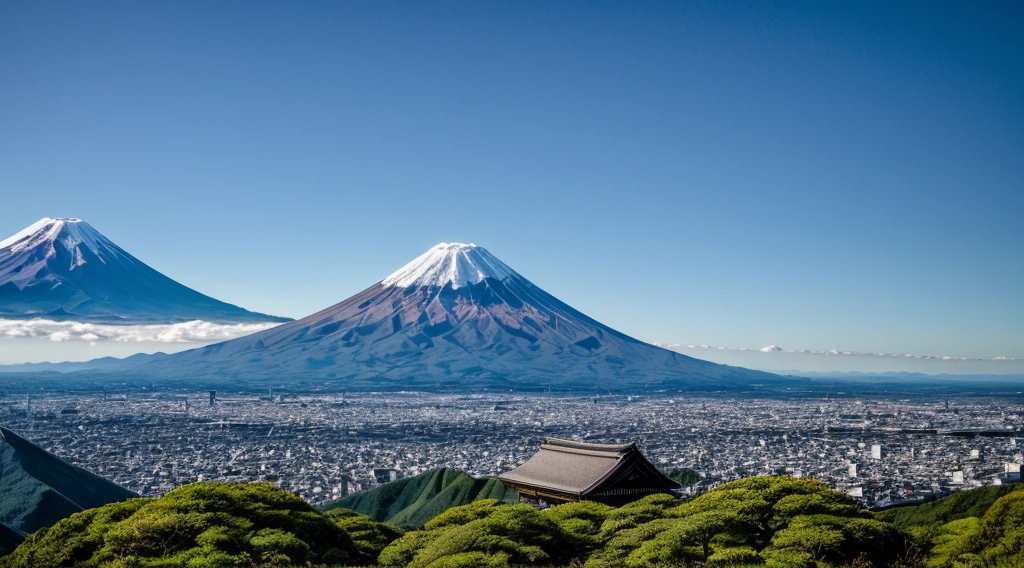 RAW photo of mount. Fuji Mountain, mount. Fuji Mountain one, We don't need another mountain, Delicate, beautiful and realistic, detailed, Realistic, Ultra-realistic photos, 8K Ultra HD, Digital SLR, Sunny spring mountain, high quality, Film Grain, Fujifilm XT3, (masterpiece), majestic mount. Daisen, mount. Fuji Mountain reflected on the surface of the lake, Cherry blossoms are beautiful, The morning sun overlaps,